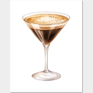 Espresso Martini Illustration Posters and Art